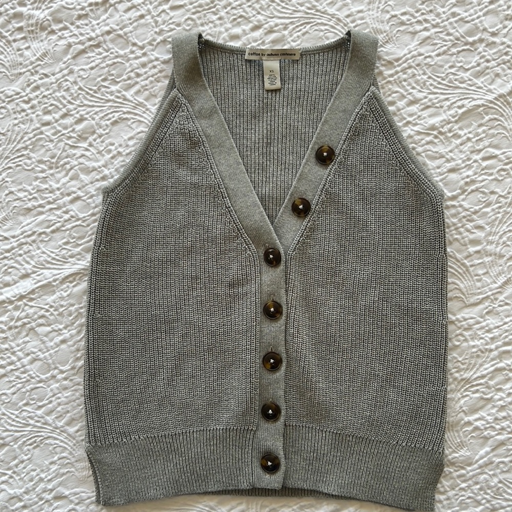 Cotton by Autumn Cashmere great tank sweater XS